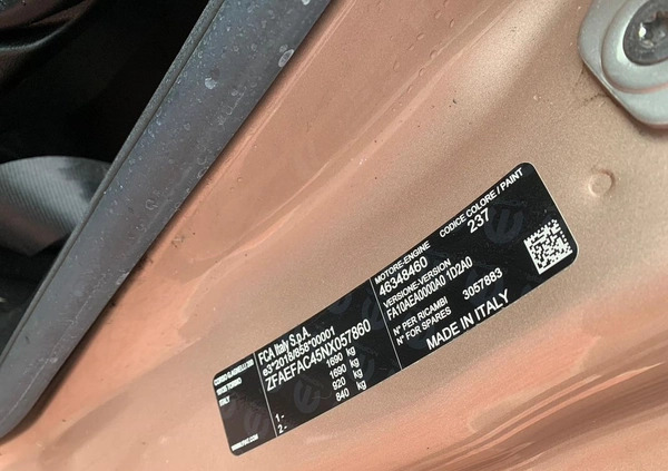 Fiat 500 cena 45900 przebieg: 7190, rok produkcji 2022 z Czersk małe 254